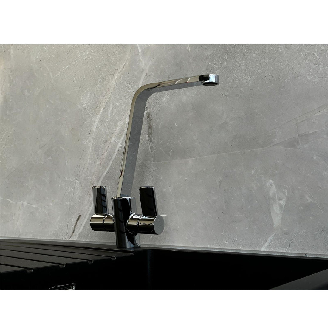Reginox AMUR Chrome Single Lever Swan Neck Kitchen Mixer Tap
