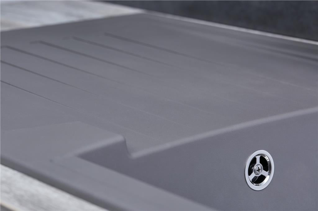 Liquida AR10GR 1 Bowl Composite Reversible Inset Grey Kitchen Sink - GRADED