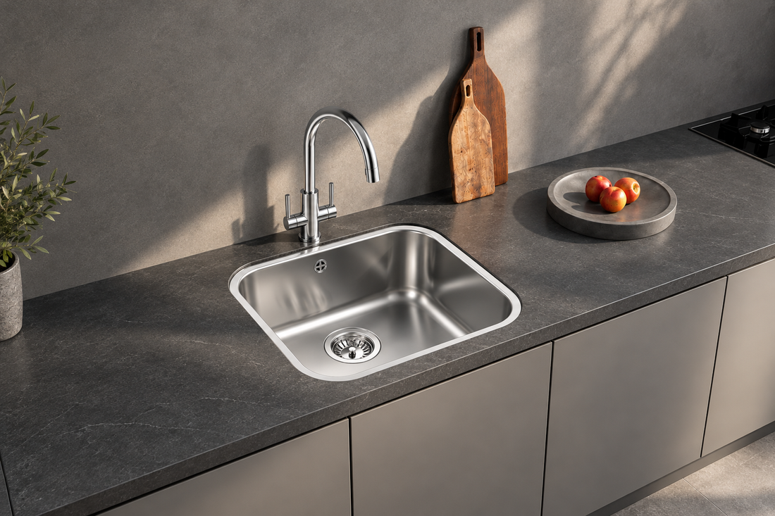 Franke Base 110-45 Undermount Stainless Steel Kitchen Sink 494 x 464mm