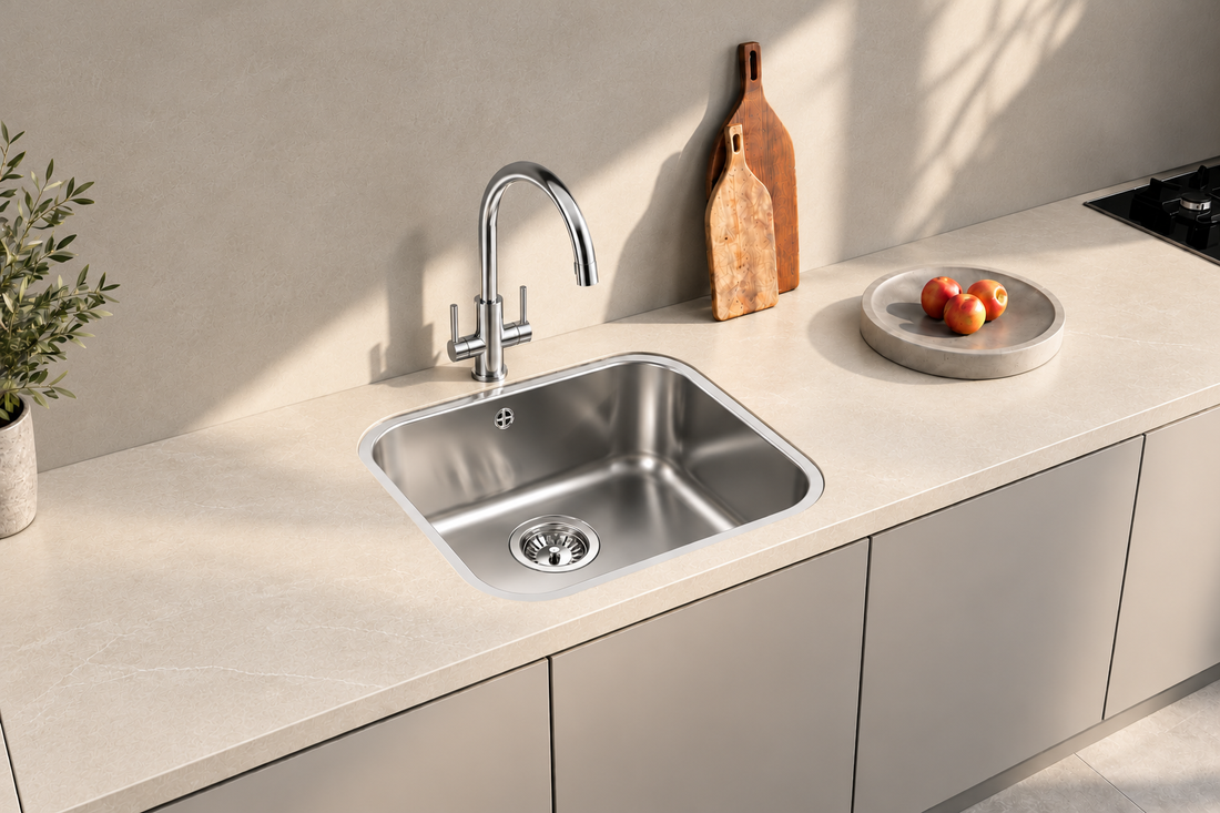 Franke Base 110-45 Undermount Stainless Steel Kitchen Sink 494 x 464mm