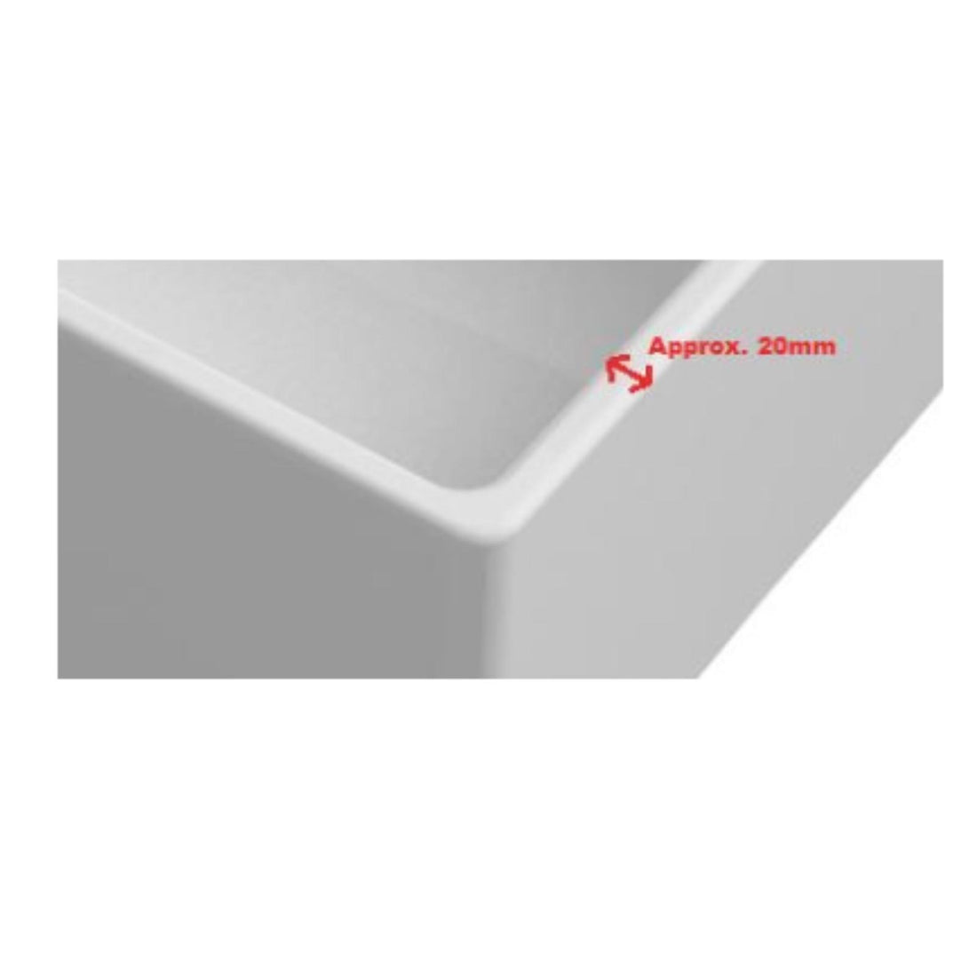 Reginox Belfast 1.0 Bowl Ceramic White Kitchen Sink With Weir Overflow