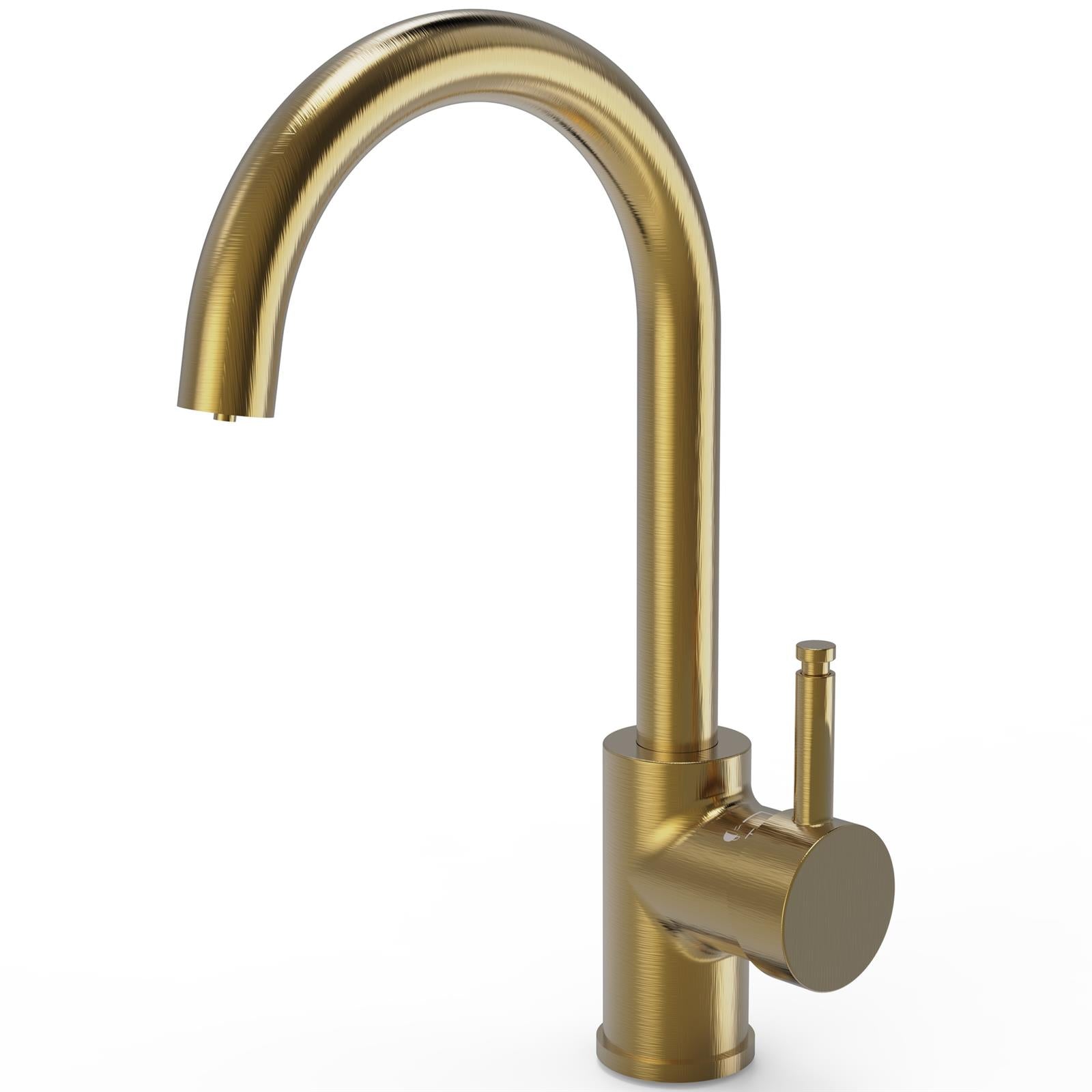 Liquida BHT311BG 3 In 1 Brushed Gold Kitchen Instant Boiling Hot Water Tap