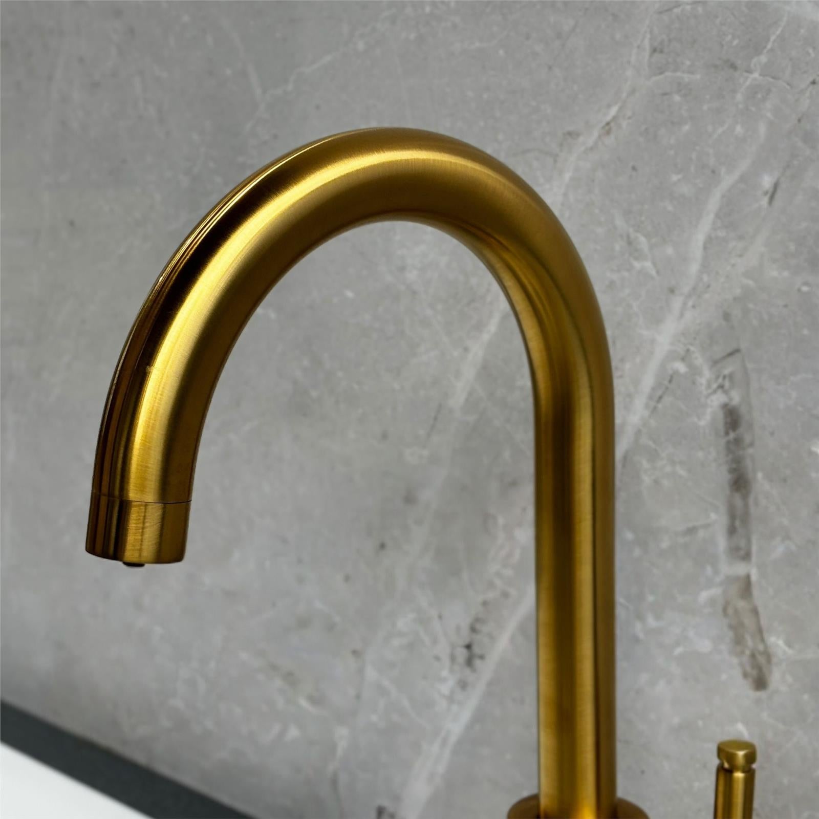 Liquida BHT311BG 3 In 1 Brushed Gold Kitchen Instant Boiling Hot Water Tap