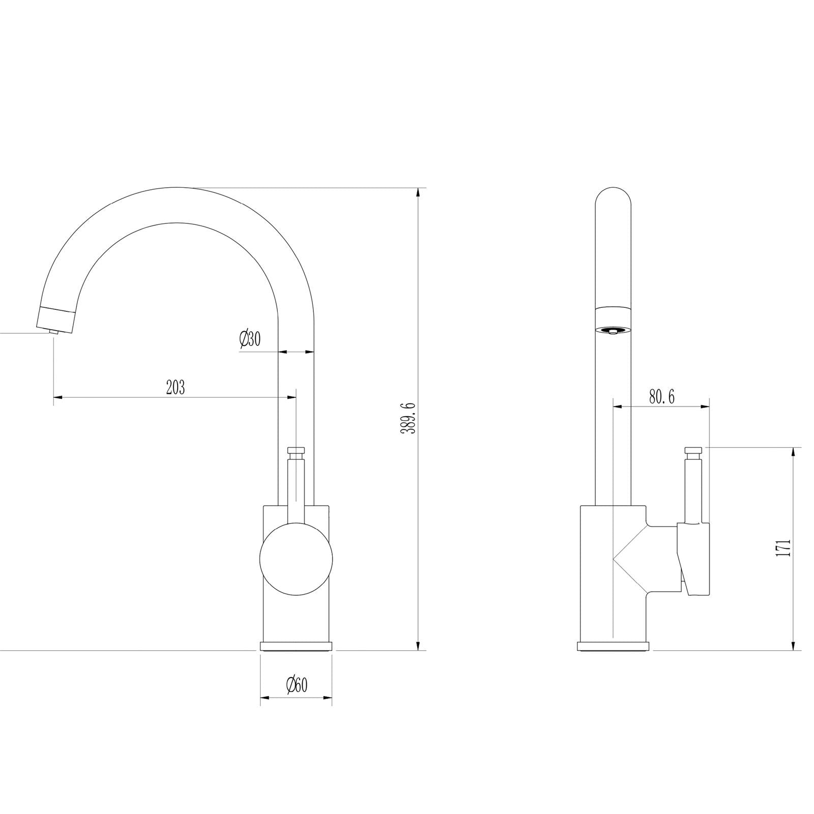 Liquida BHT311BG 3 In 1 Brushed Gold Kitchen Instant Boiling Hot Water Tap