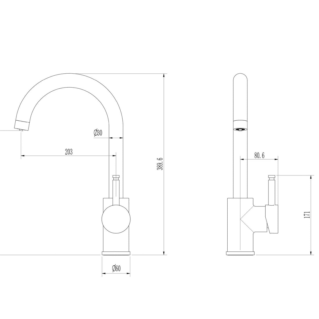 Liquida BHT311BG 3 In 1 Brushed Gold Kitchen Instant Boiling Hot Water Tap