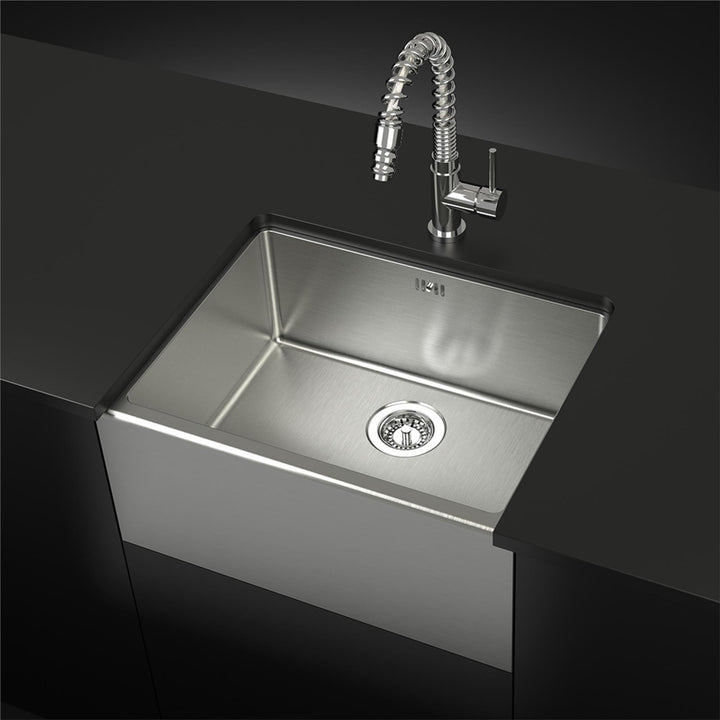 Liquida BLF60SS Belfast 1.0 Bowl Stainless Steel Kitchen Sink And Waste