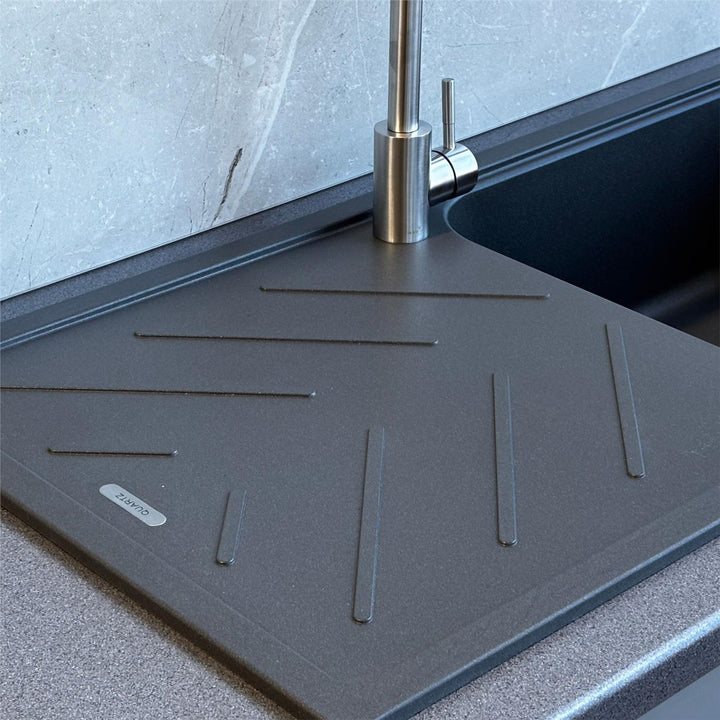 Reginox Calvi 10GM 1.0 Bowl Gun Metal Grey Granite Kitchen Sink With Waste