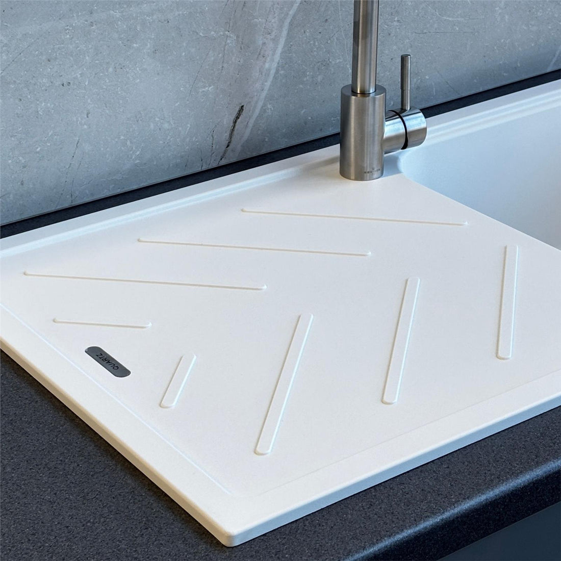 Reginox Calvi 10WH 1.0 Bowl White Granite Reversible Kitchen Sink With Waste