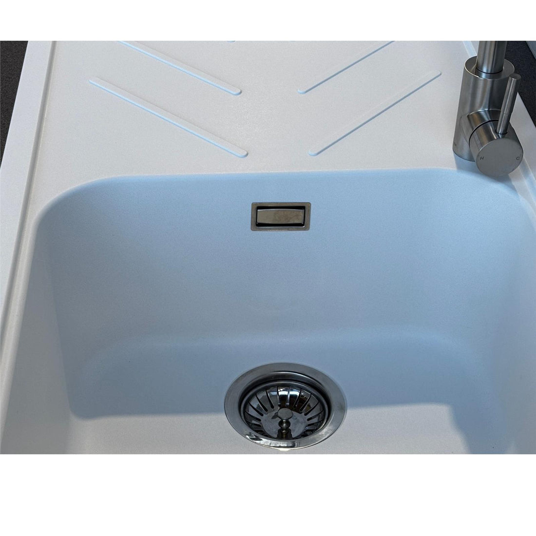 Reginox Calvi 10WH 1.0 Bowl White Granite Reversible Kitchen Sink With Waste