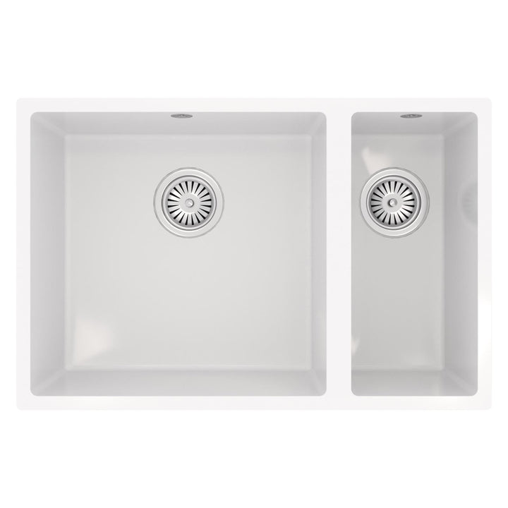 Liquida CM670GW 1.5 Bowl Comite Undermount / Inset Gloss White Kitchen Sink