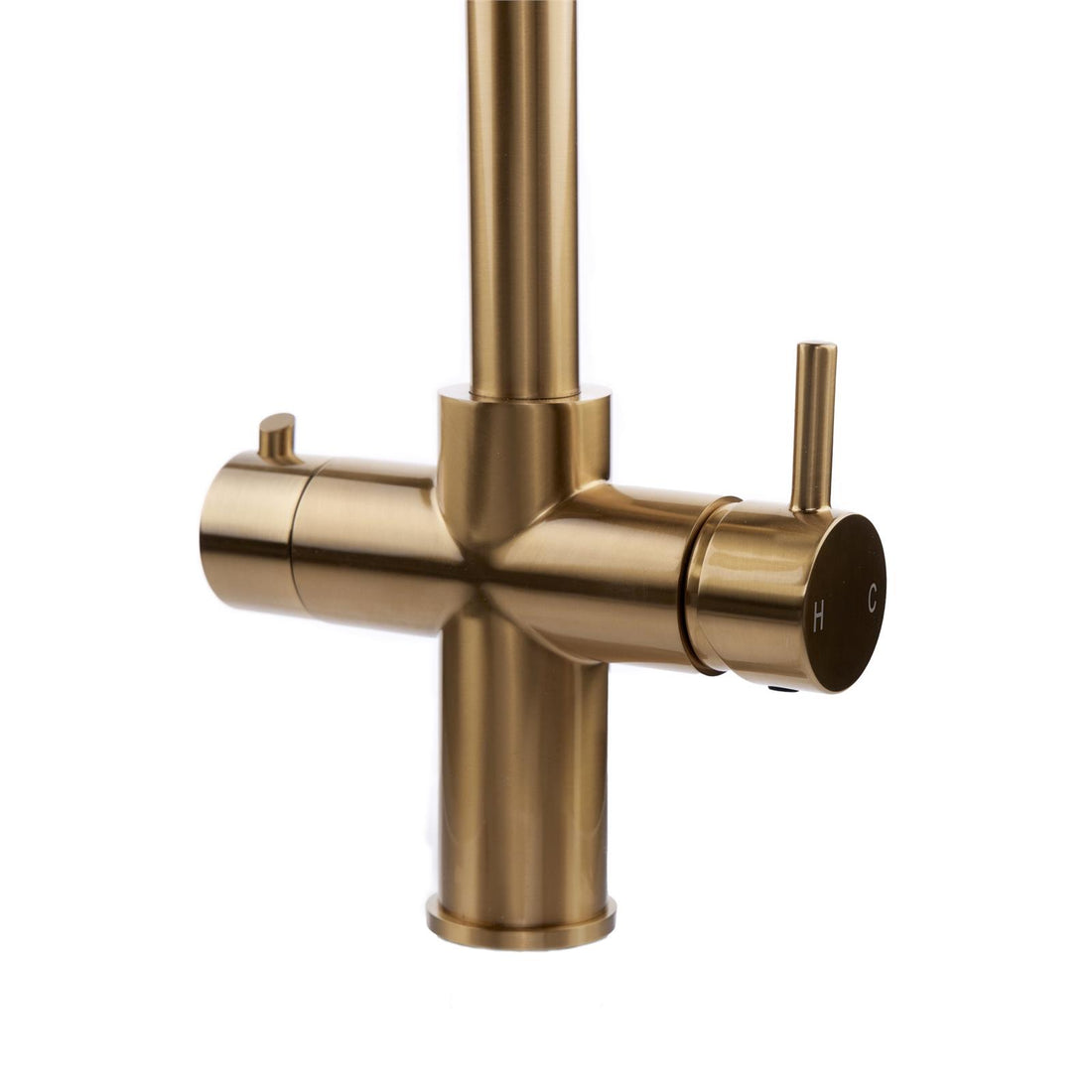 Liquida CPL311BR Brushed Brass  3-in-1 Instant Hot Water Pull Out Kitchen Tap