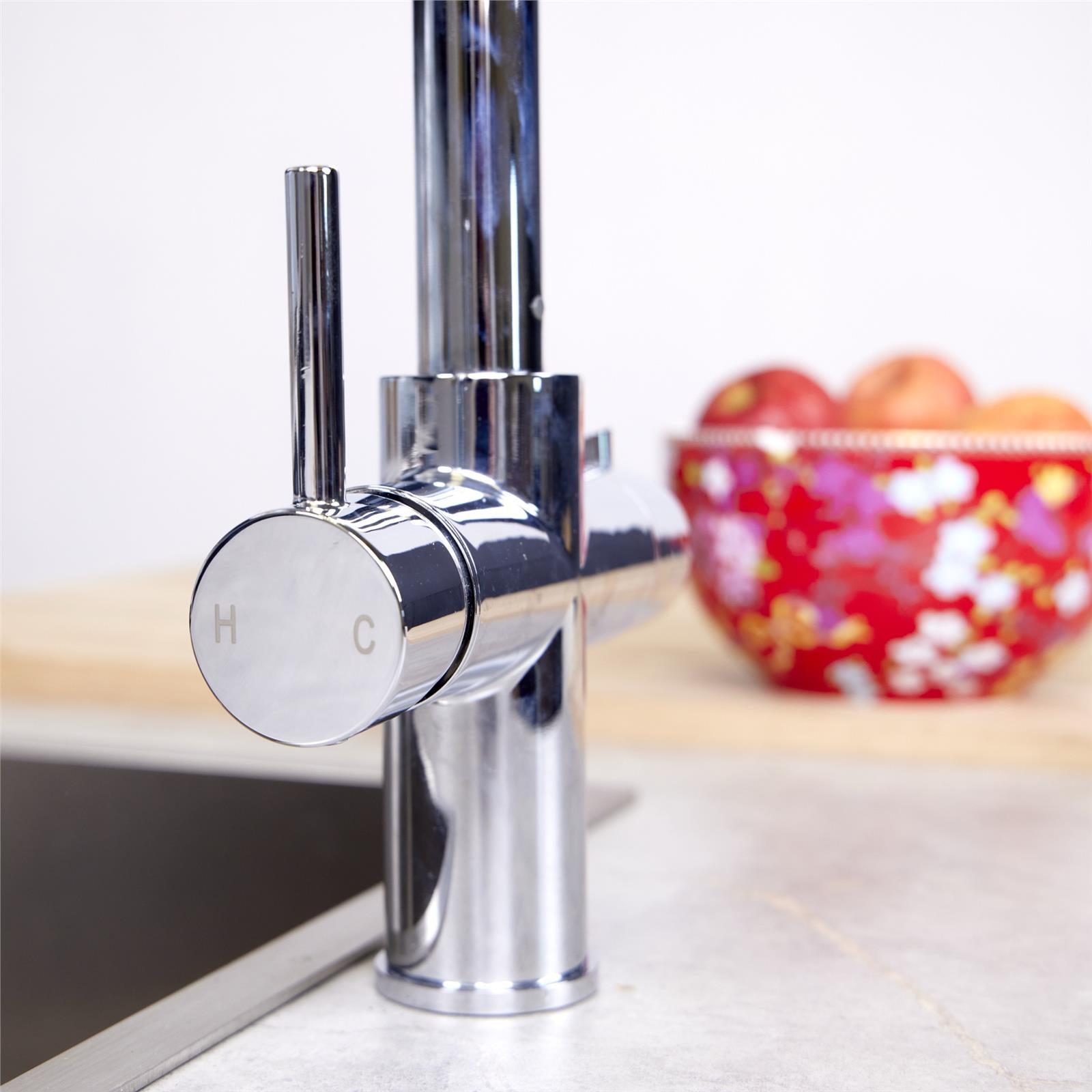 Liquida CPL311CH Chrome 3-in-1 Instant Hot Water Pull Out Kitchen Tap