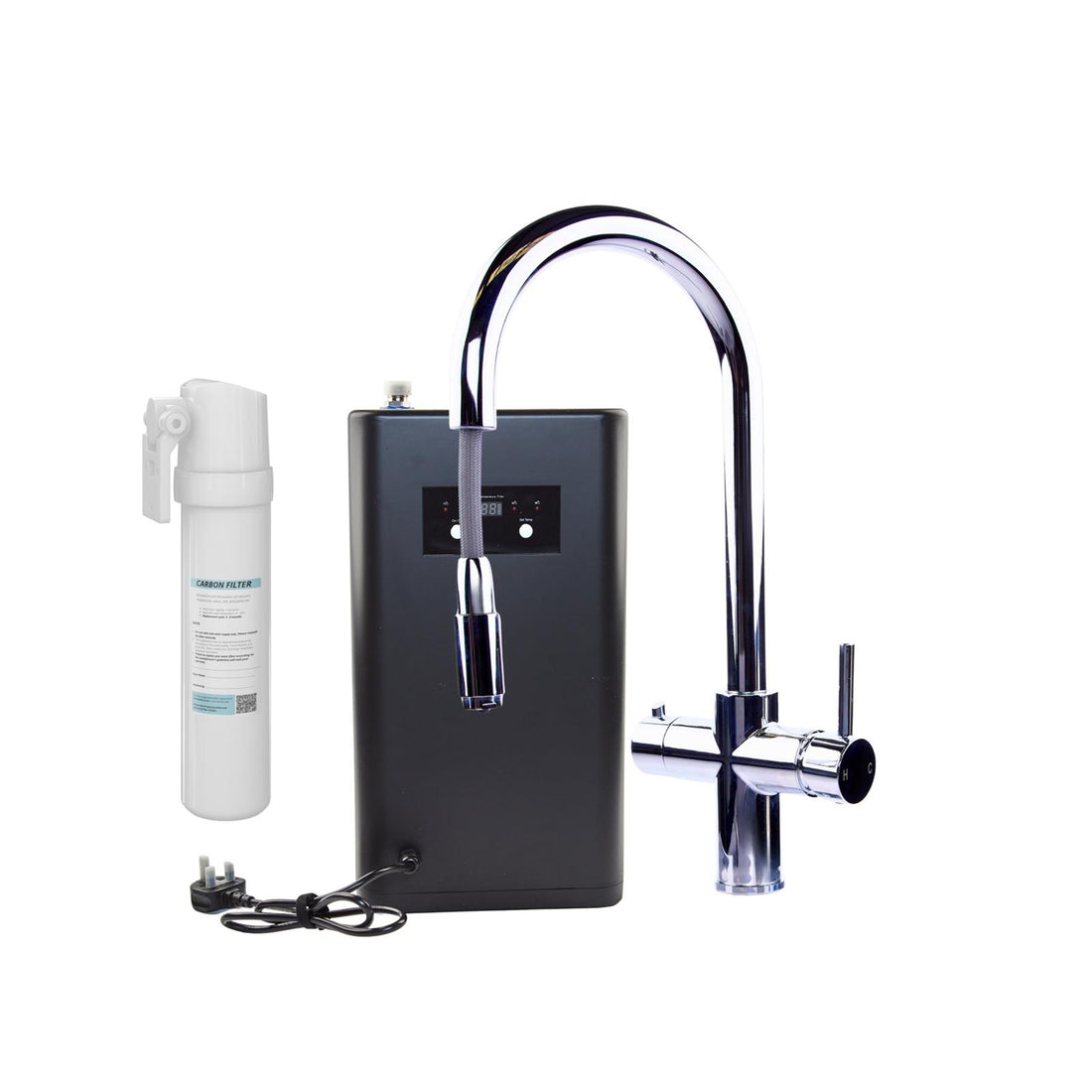 Liquida CPL311CH Chrome 3-in-1 Instant Hot Water Pull Out Kitchen Tap