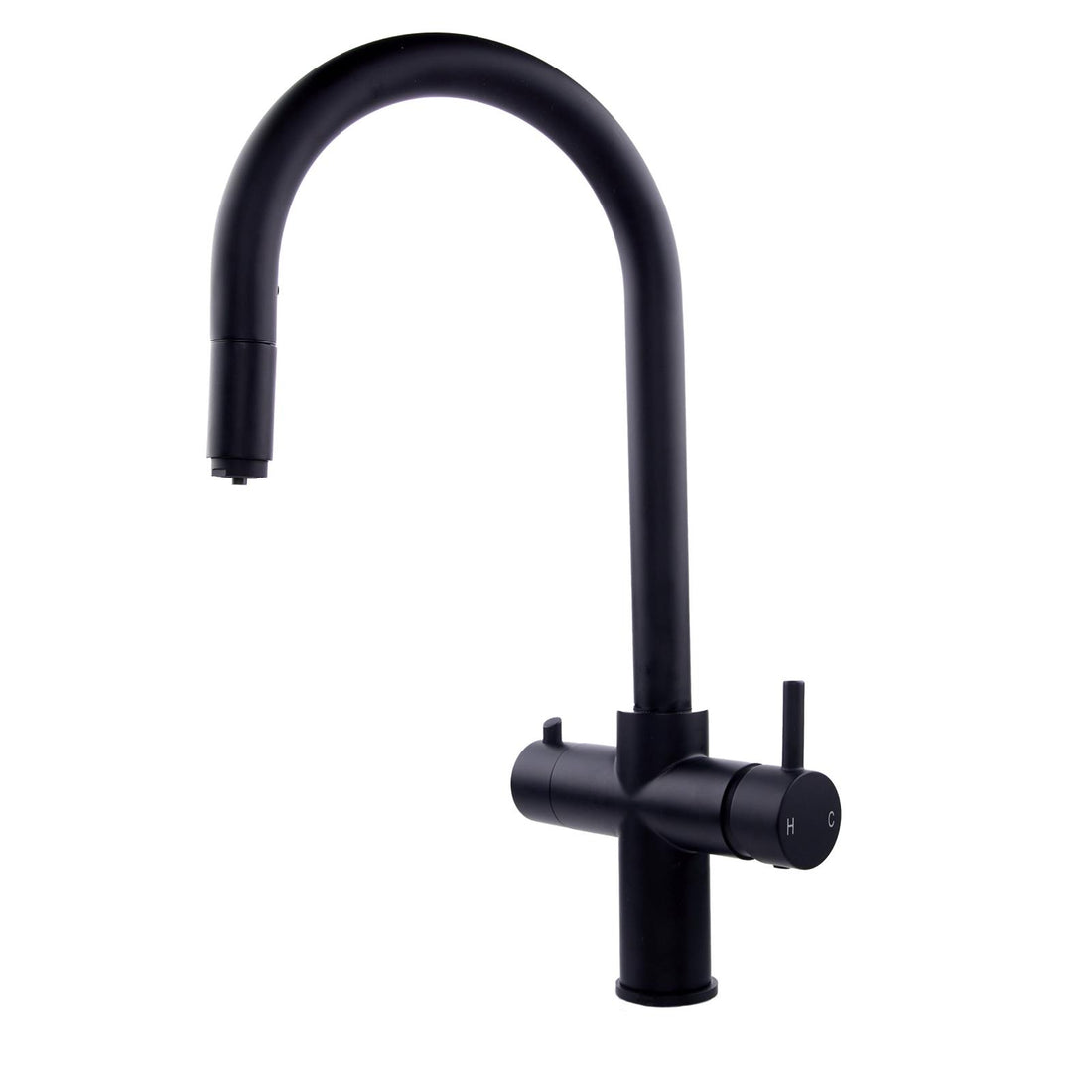 Liquida CPL311MB Matt Black 3-in-1 Instant Hot Water Pull Out Kitchen Tap