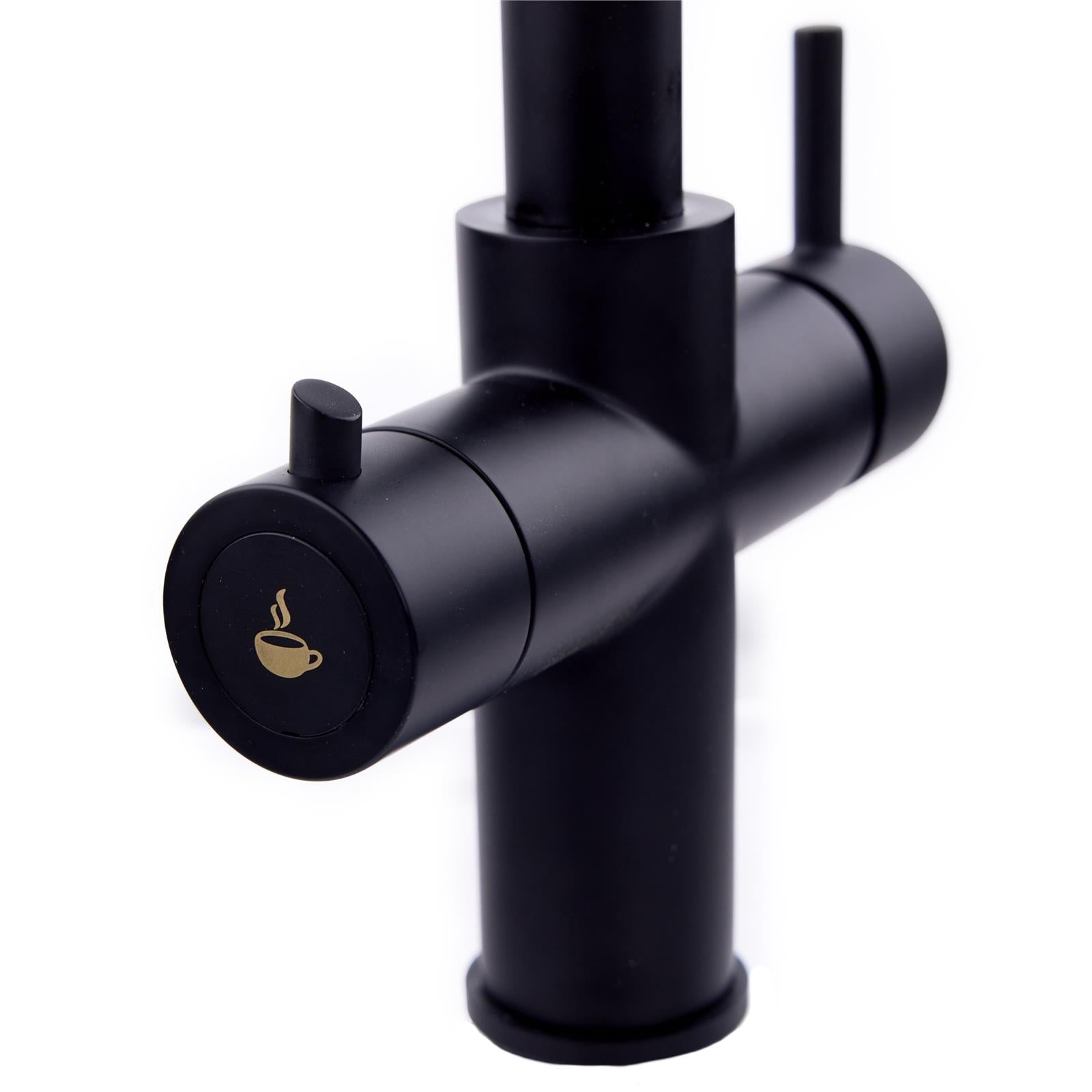 Liquida CPL311MB Matt Black 3-in-1 Instant Hot Water Pull Out Kitchen Tap