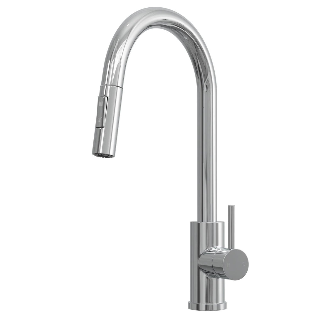 Liquida CMP10WH 1.0 Bowl White Kitchen Sink With CT452CH Chrome Pull Out Tap