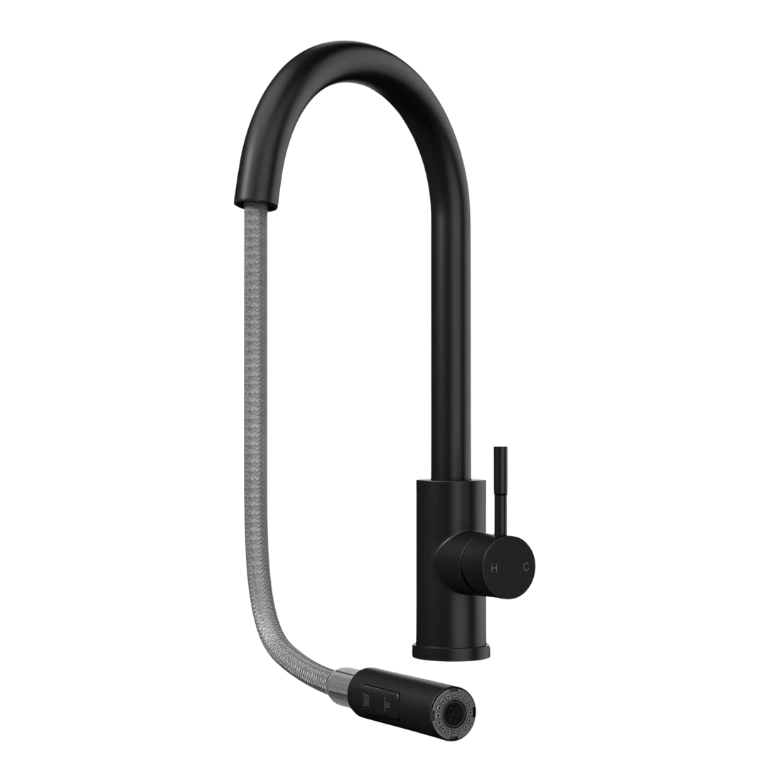 Liquida KAVL860BL 1.0 Bowl Composite Black Kitchen Sink And CT453MB Black Tap