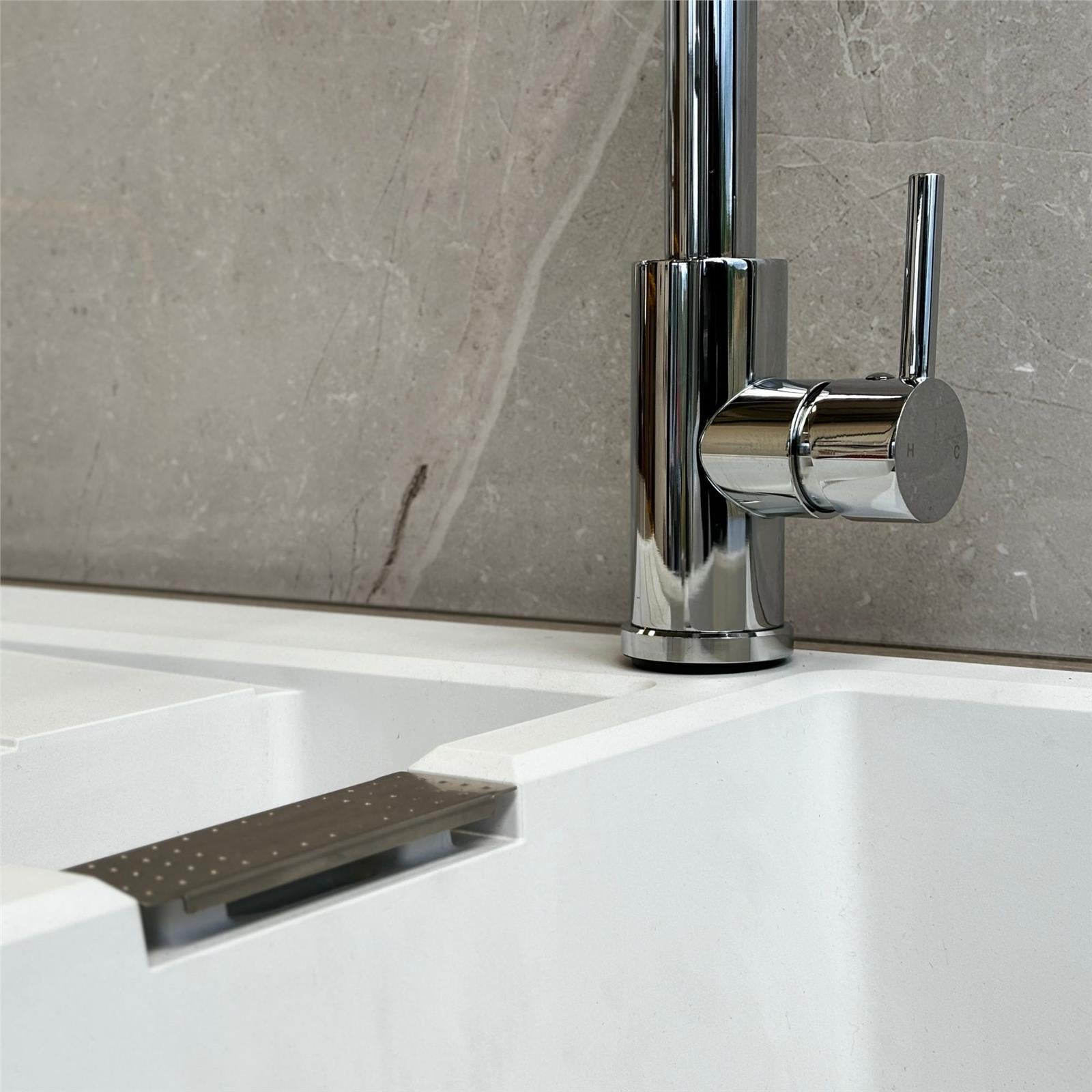 Liquida CT594CH Chrome Spring Style Kitchen Mixer Tap With Pull Out Spray Head