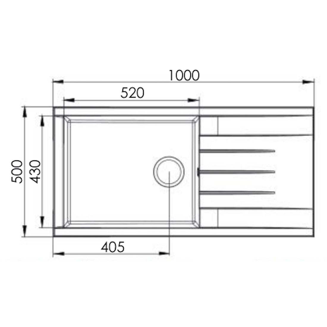 Liquida CU10BL 1.0 Bowl Black Kitchen Sink With CT453MB Black Pull Out Tap