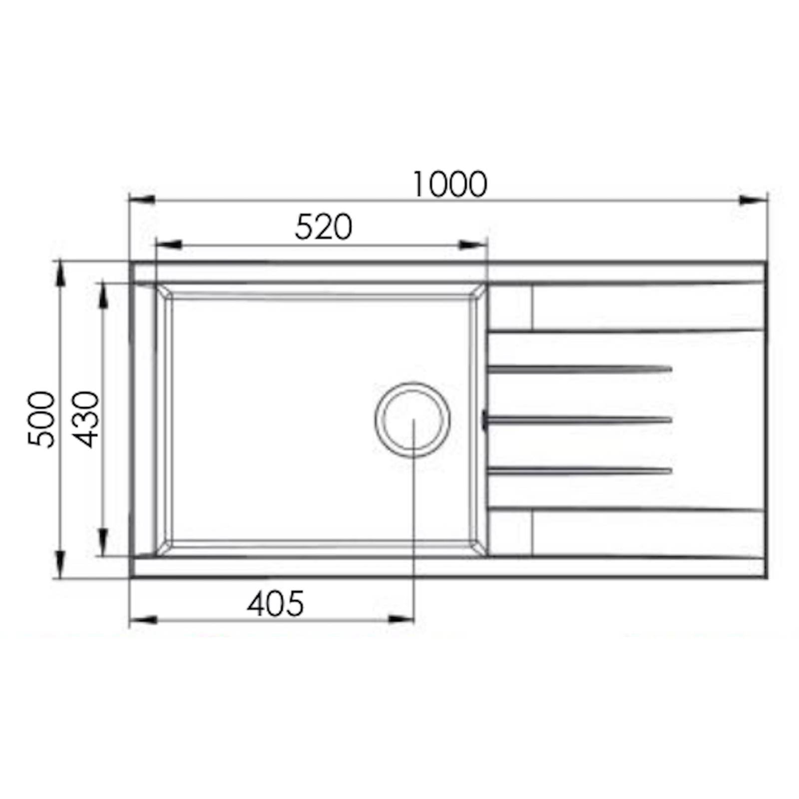 Liquida CU10BL 1.0 Bowl Black Kitchen Sink With KPO11MB Black Pull Out Tap