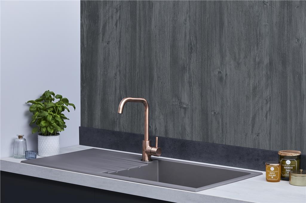 Liquida CU10GR 1.0 Bowl Composite Reversible Inset Grey Kitchen Sink With Waste