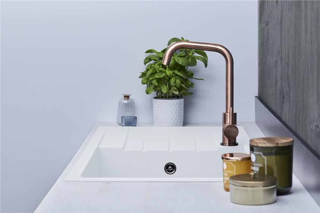 Liquida CU10WH 1.0 Bowl Composite Reversible Inset White Kitchen Sink - GRADED