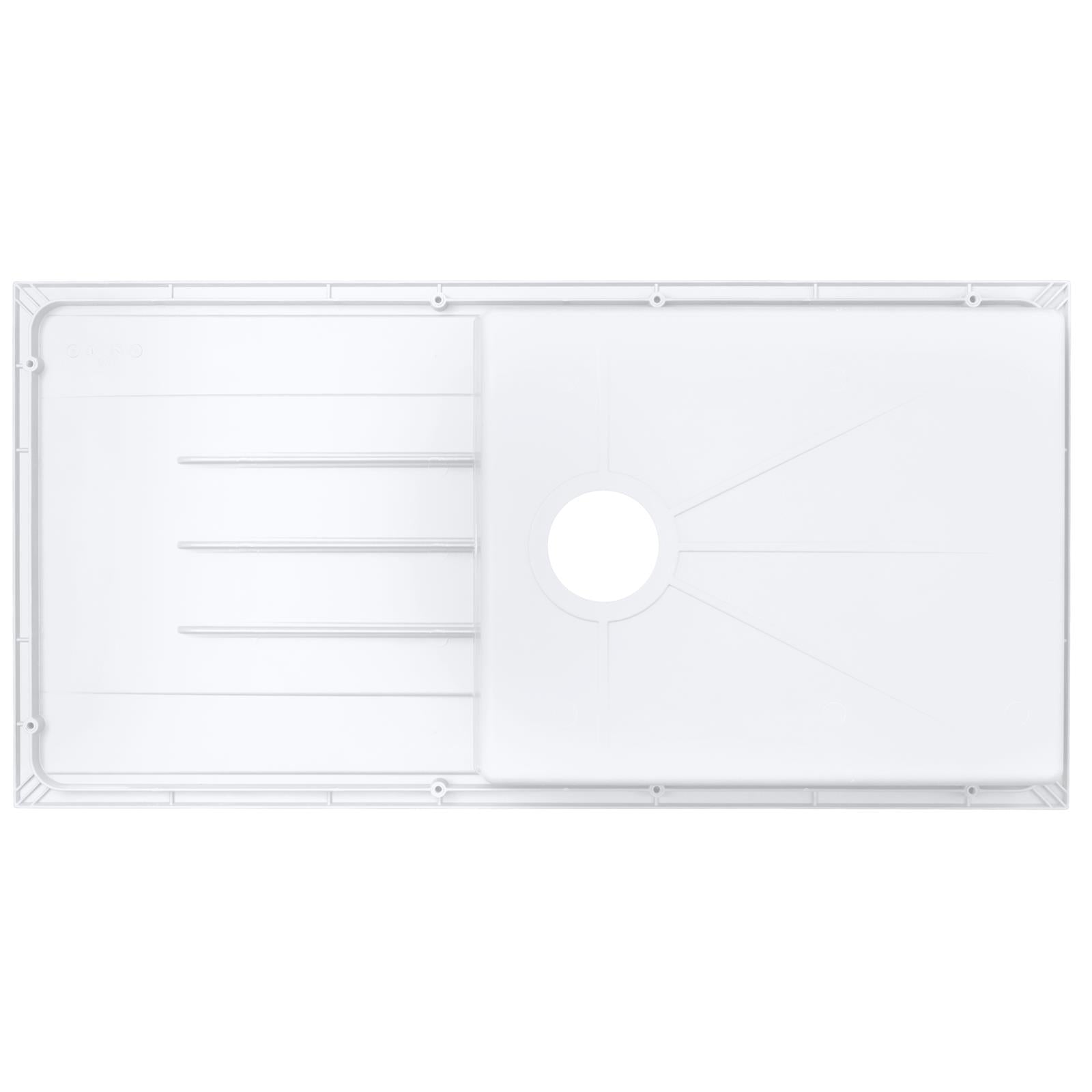 Liquida CU10WH 1.0 Bowl Composite Reversible Inset White Kitchen Sink With Waste