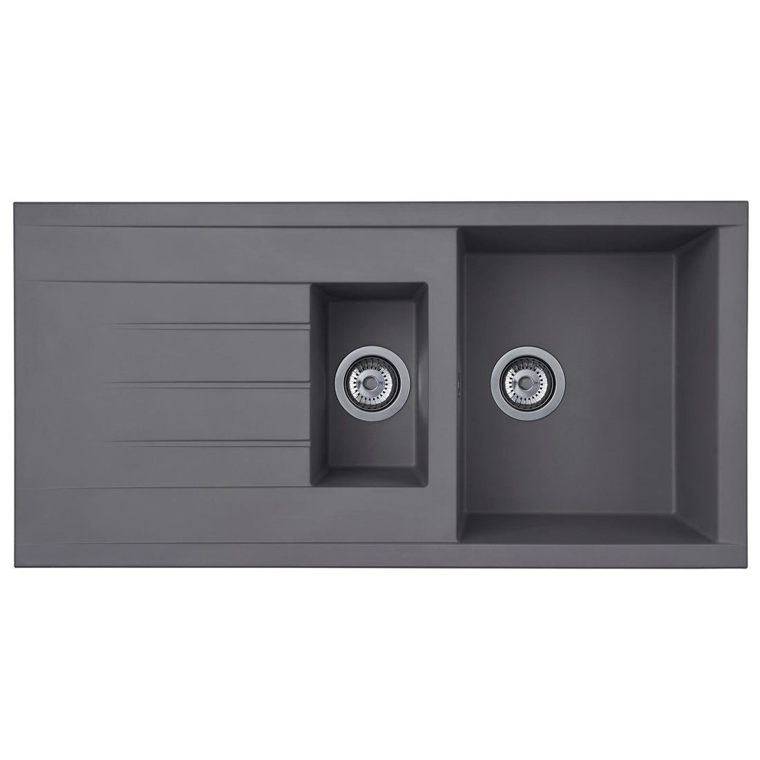 Liquida CU15GR 1.5 Bowl Composite Reversible Inset Grey Kitchen Sink - GRADED