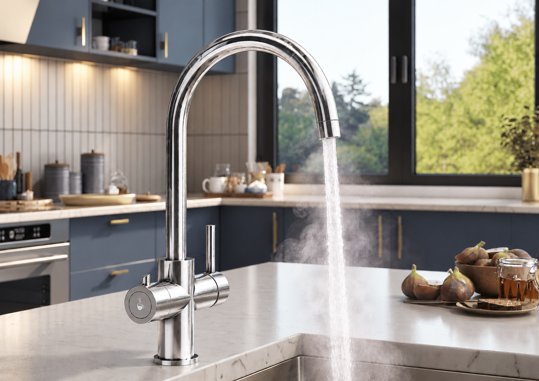 Liquida CY311CH 3 in 1 Polished Chrome Instant Boiling Water Kitchen Tap