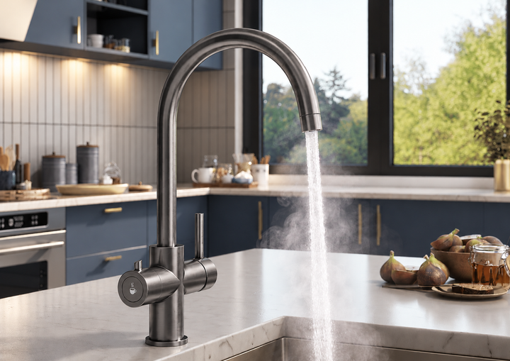 Liquida CY311GM 3 in 1 Gun Metal Grey Instant Boiling Water Kitchen Tap