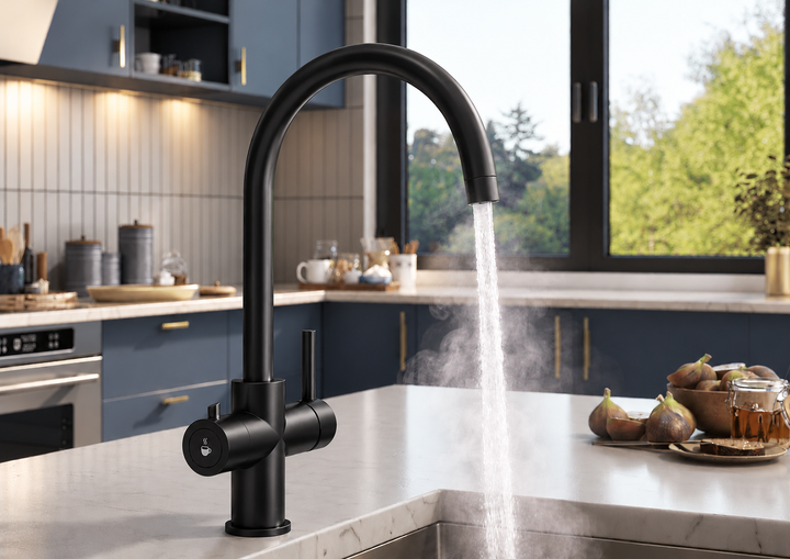 Liquida CY311MB 3 in 1 Matt Black Instant Boiling Water Kitchen Tap