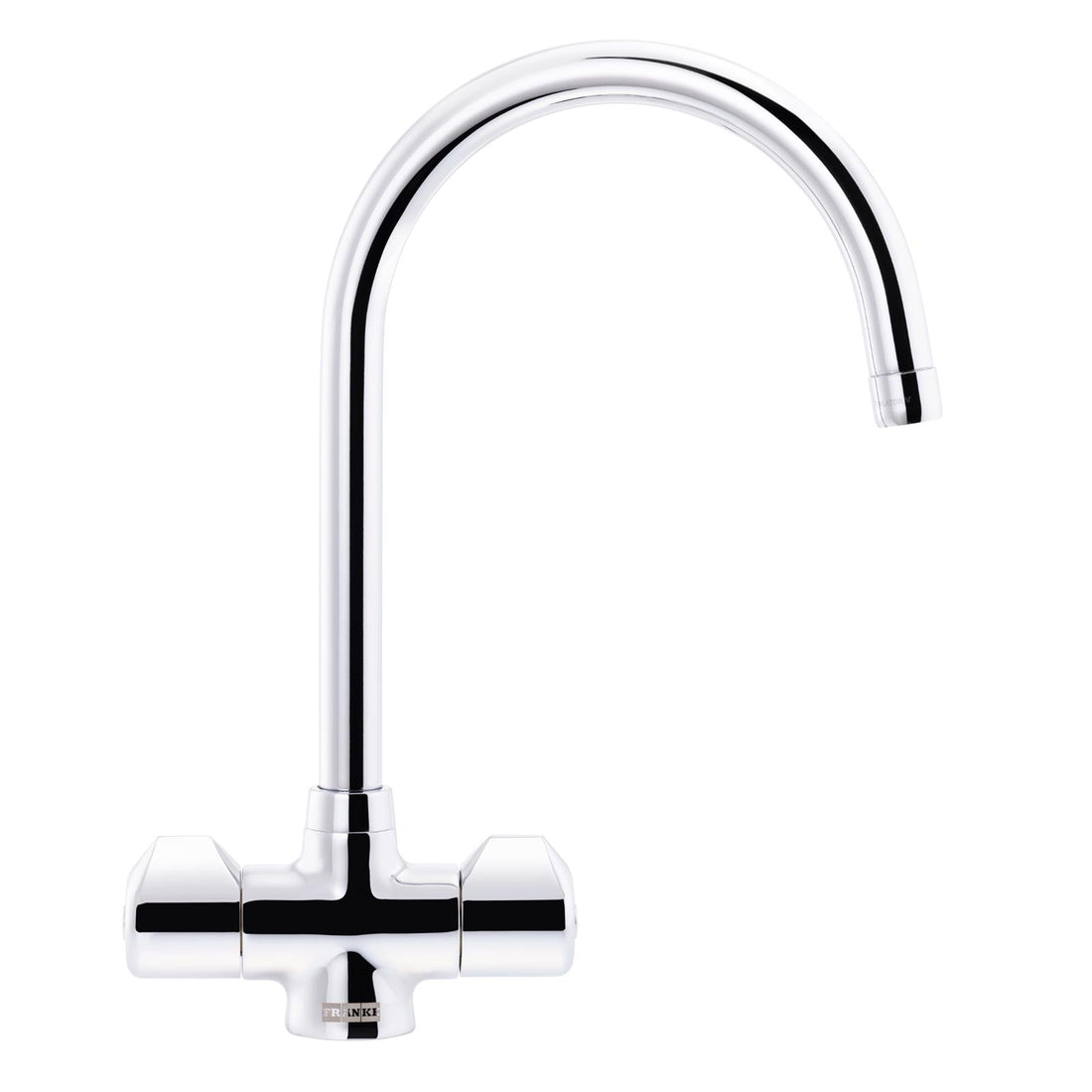 Franke Danube J Spout Traditional Twin Lever Chrome Kitchen Mixer Tap - GRADED