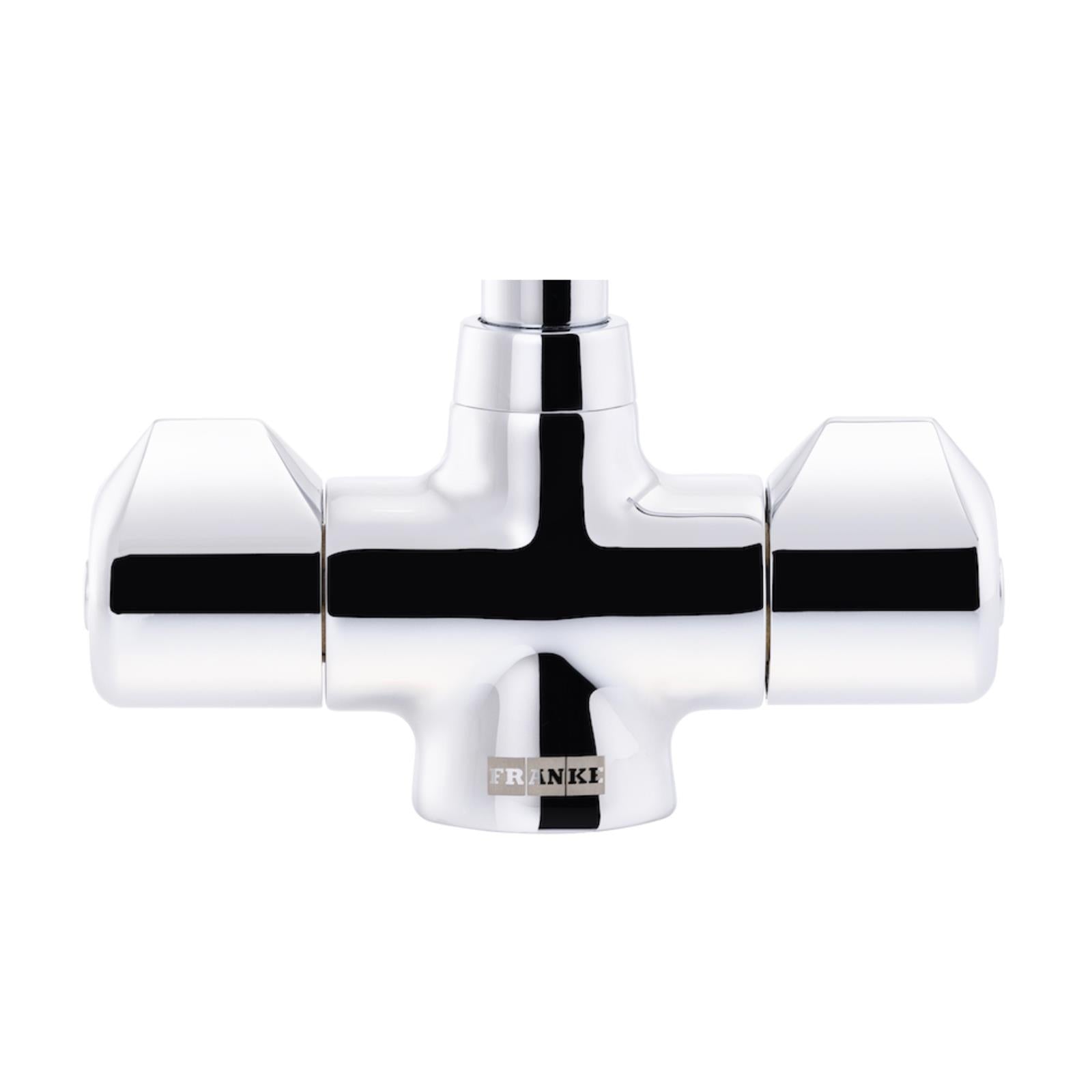 Franke Danube J Spout Traditional Twin Lever Chrome Kitchen Mixer Tap - GRADED