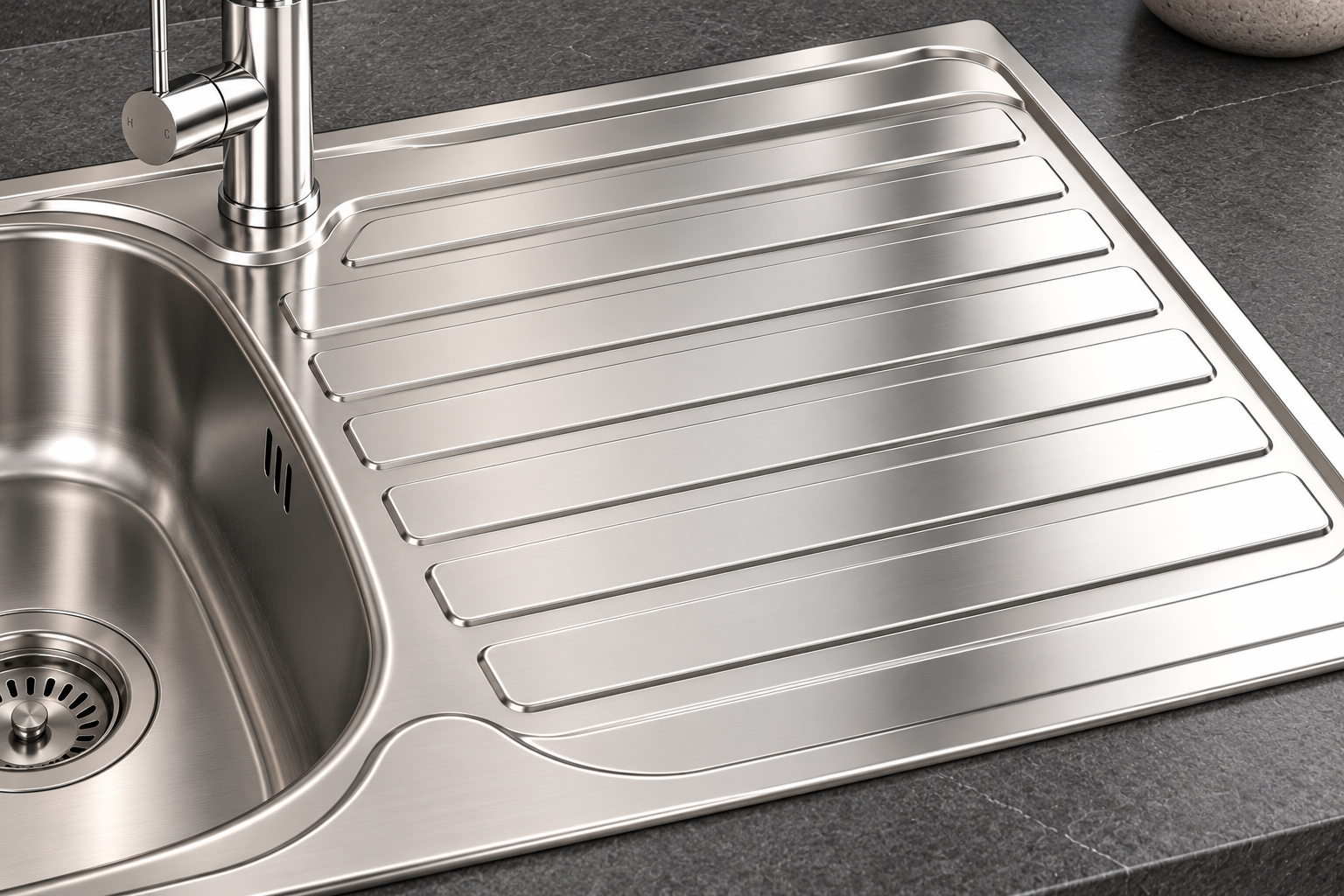 Liquida DER860SS 1 Bowl Reversible Stainless Steel Kitchen Sink 860x500mm