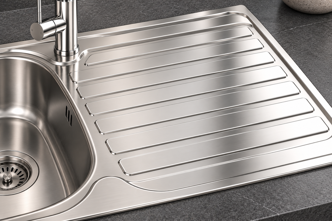 Liquida DER860SS 1 Bowl Reversible Stainless Steel Kitchen Sink 860x500mm