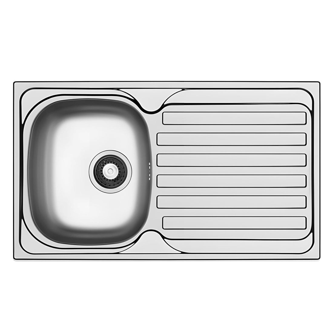 Liquida DER860SS 1 Bowl Reversible Stainless Steel Kitchen Sink 860x500mm