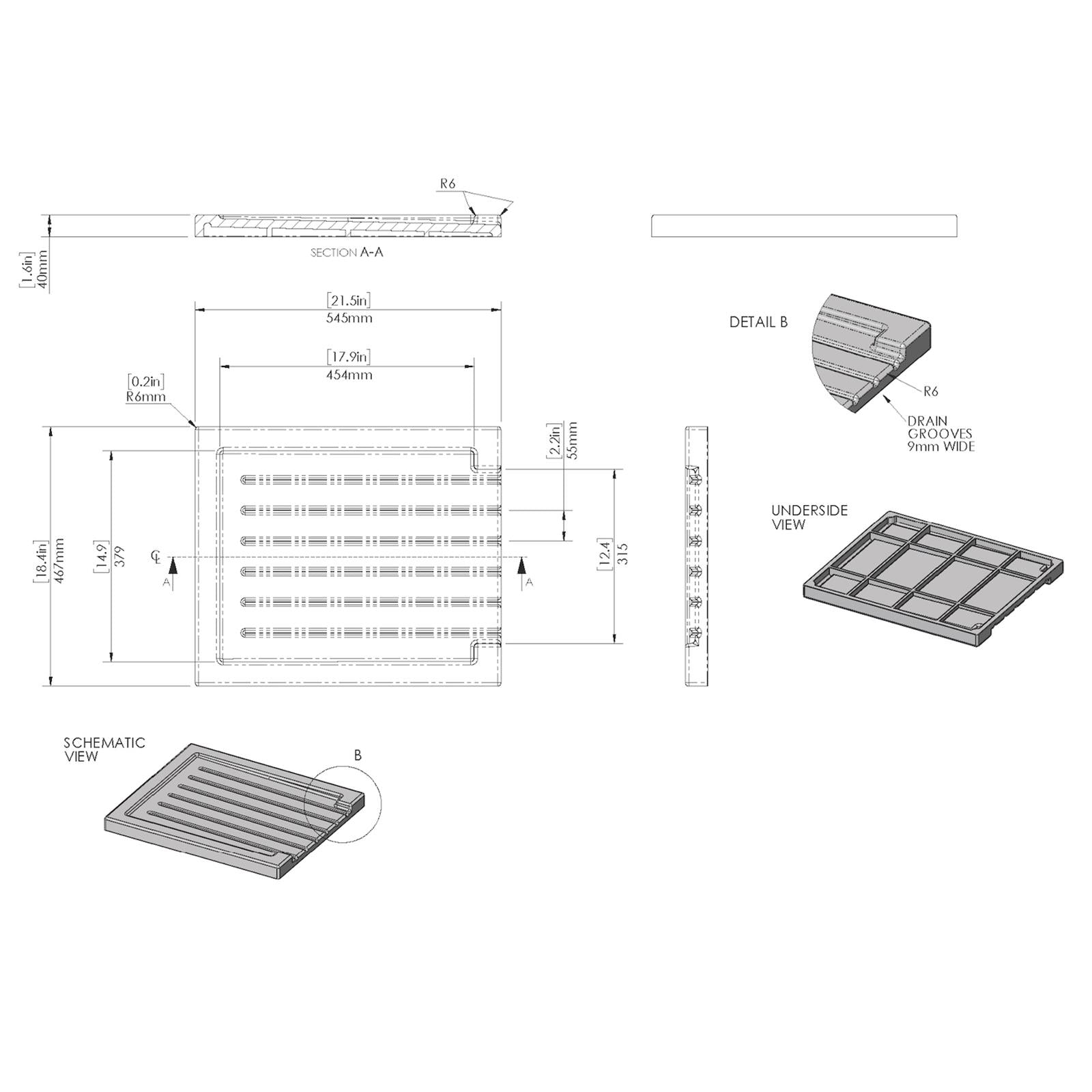 Reginox Ceramic Reversible Drainer II In White For Belfast Butler Kitchen Sink