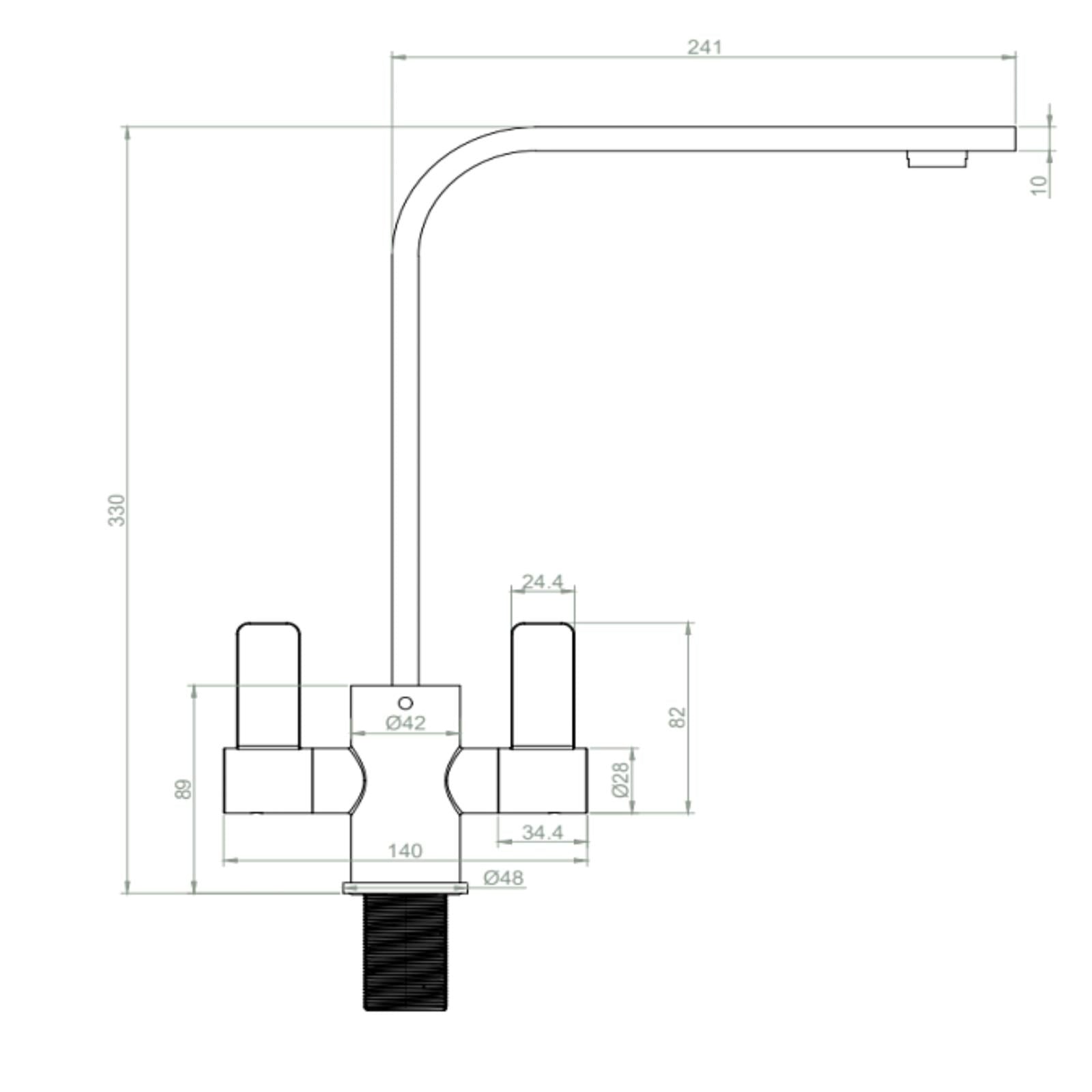 Liquida CU10BL 1.0 Bowl Black Kitchen Sink With EB403MB Black Mixer Tap