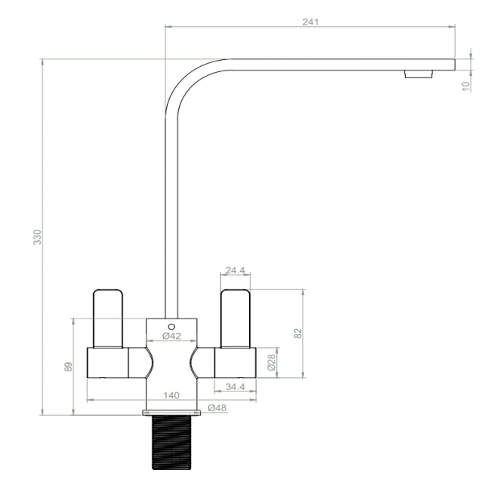 Liquida CMP10BL 1.0 Bowl Reversible Black Kitchen Sink And EB403MB Black Tap