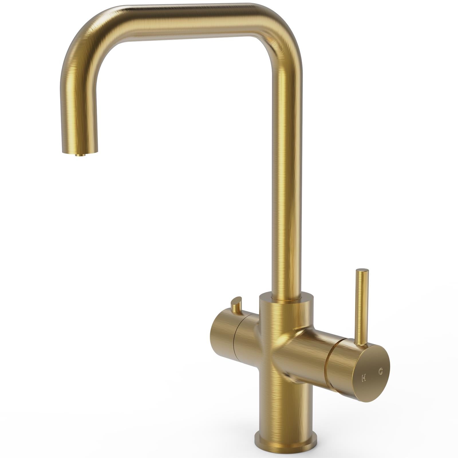 Liquida EBT311BG 3 In 1 Brushed Gold Kitchen Instant Boiling Hot Water Tap