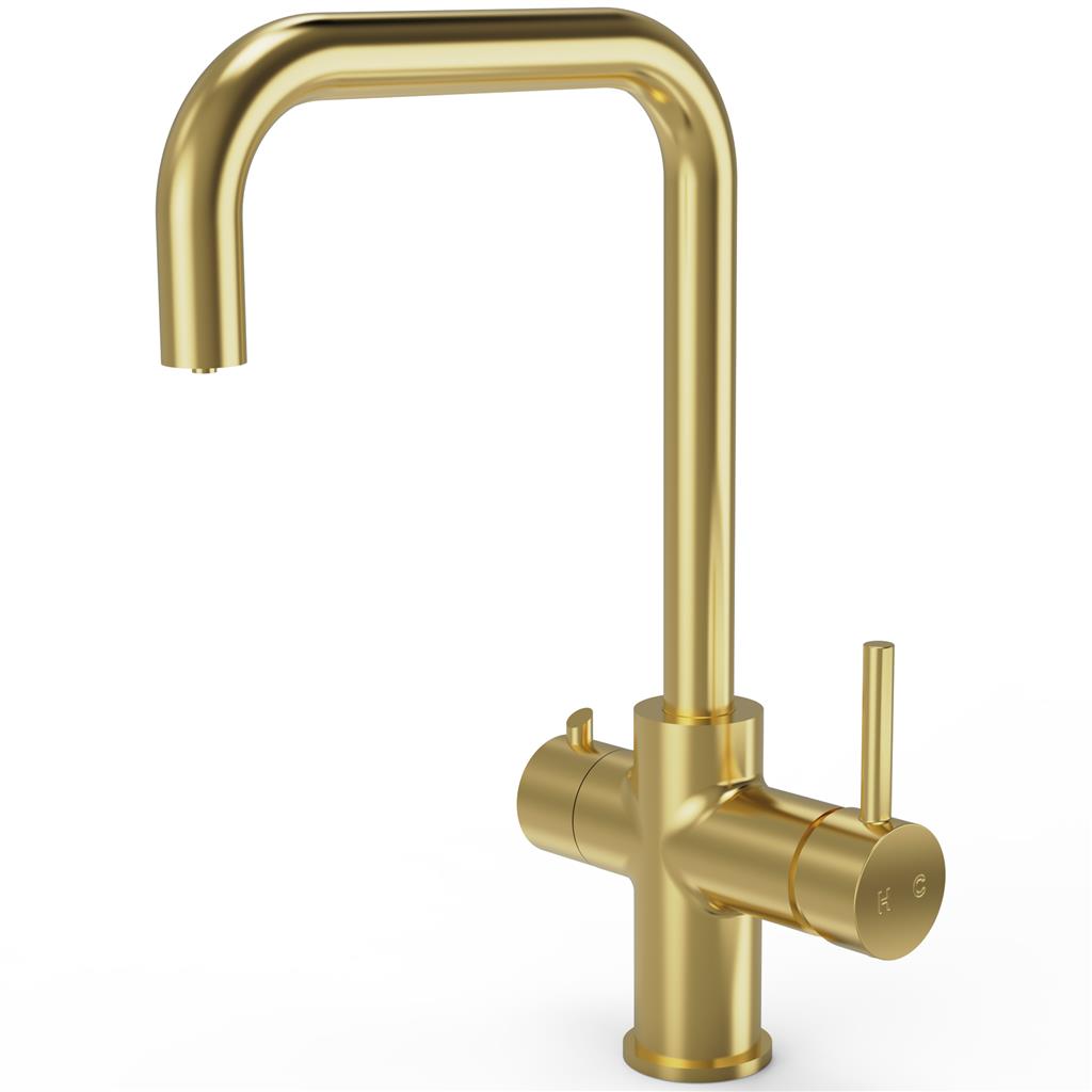 Liquida EBT311BR 3 In 1 Brushed Brass Kitchen Instant Boiling Hot Water Tap