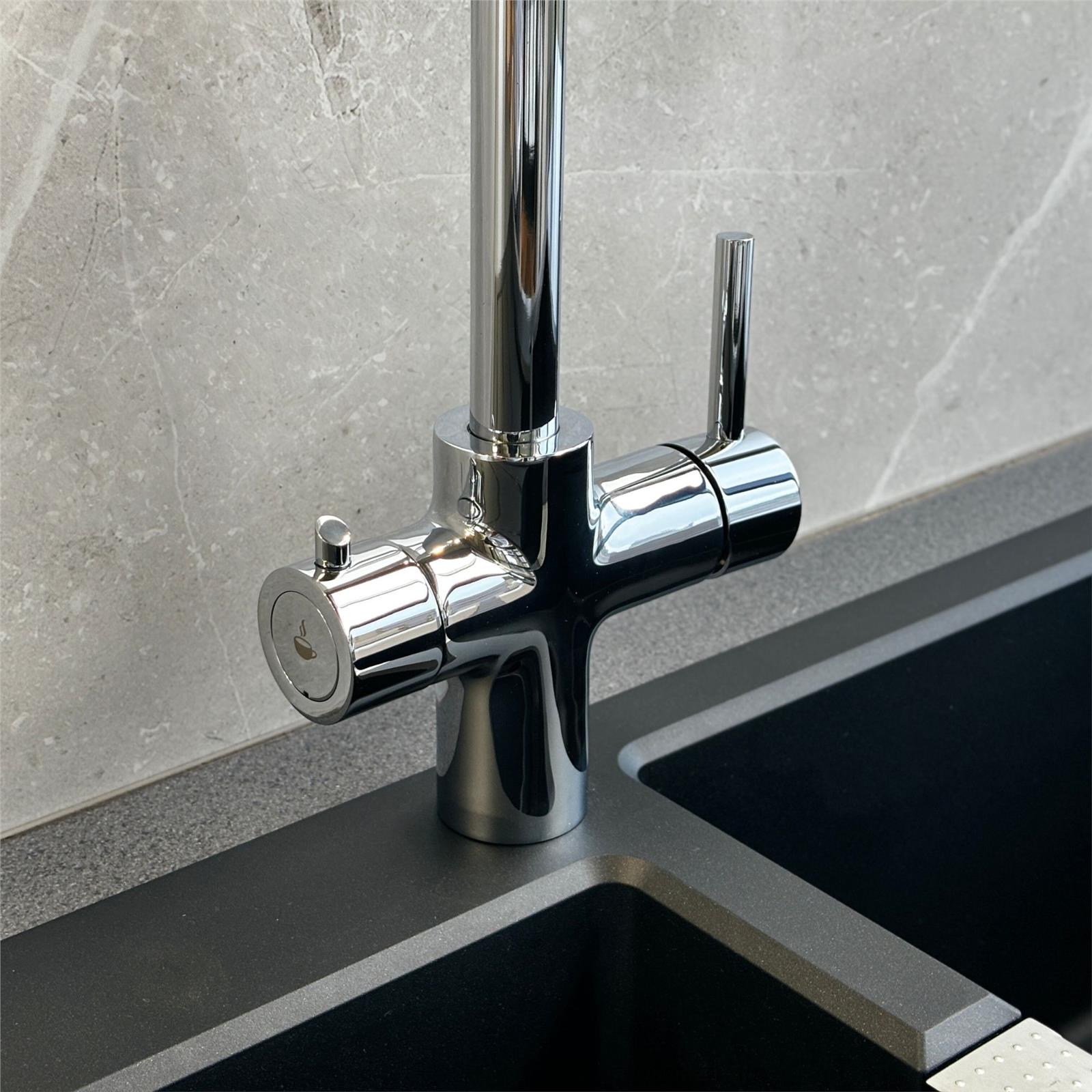 Liquida EBT311CH 3 In 1 Chrome Kitchen Instant Boiling Hot Water Tap