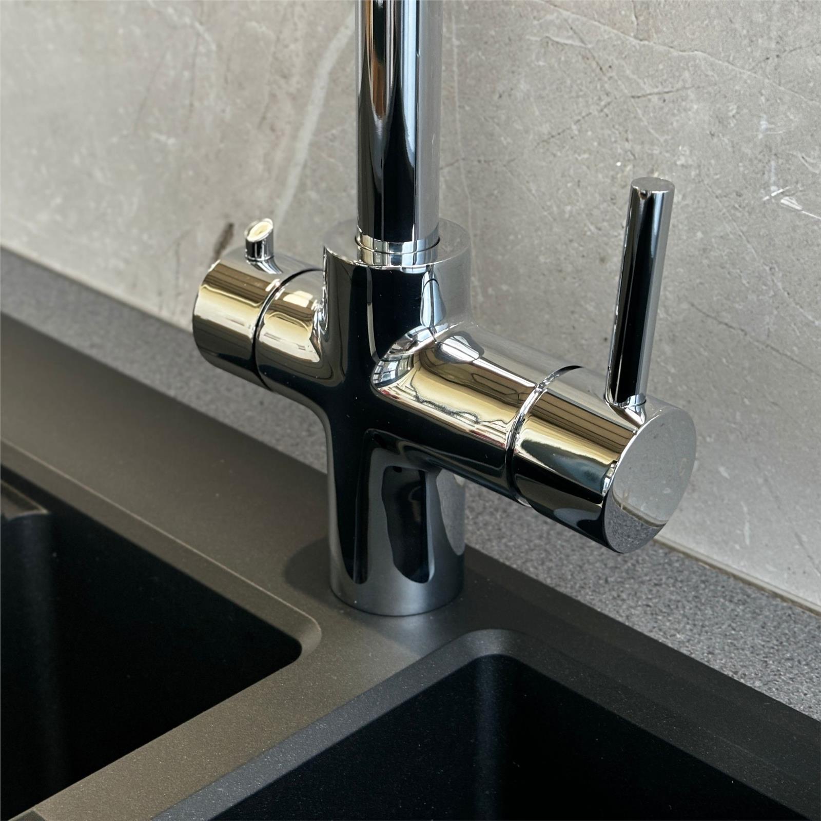 Liquida EBT311CH 3 In 1 Chrome Kitchen Instant Boiling Hot Water Tap