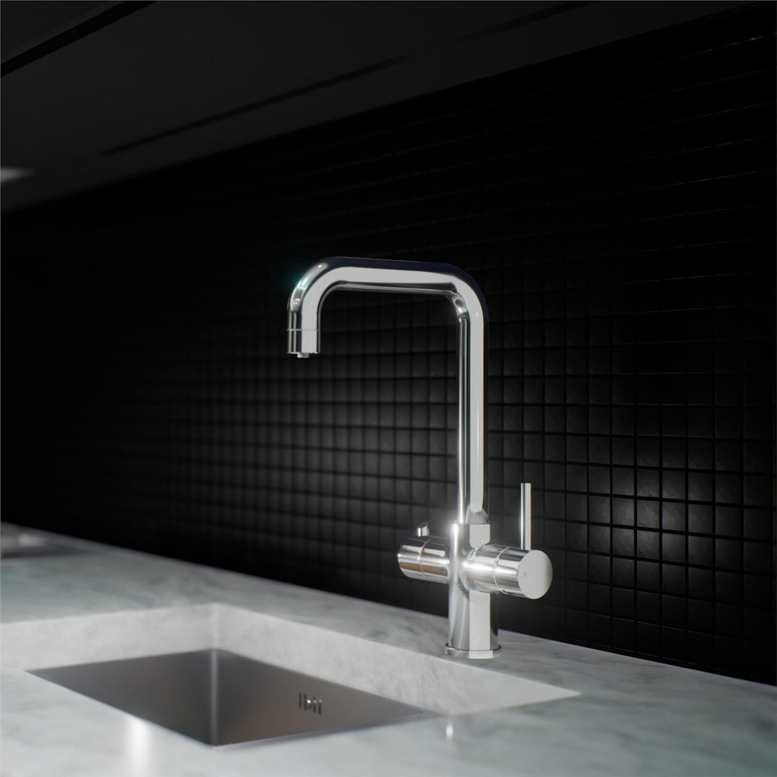 Liquida EBT411CH 4 In 1 Chrome Kitchen Instant Boiling Hot Water Tap