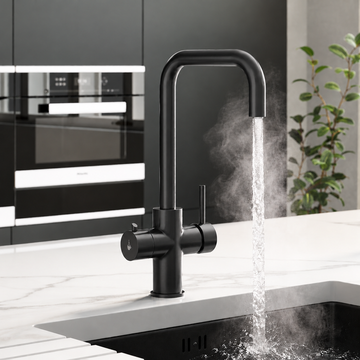 Liquida EBT311MB 3 in 1 Matt Black Instant Boiling Water Kitchen Tap