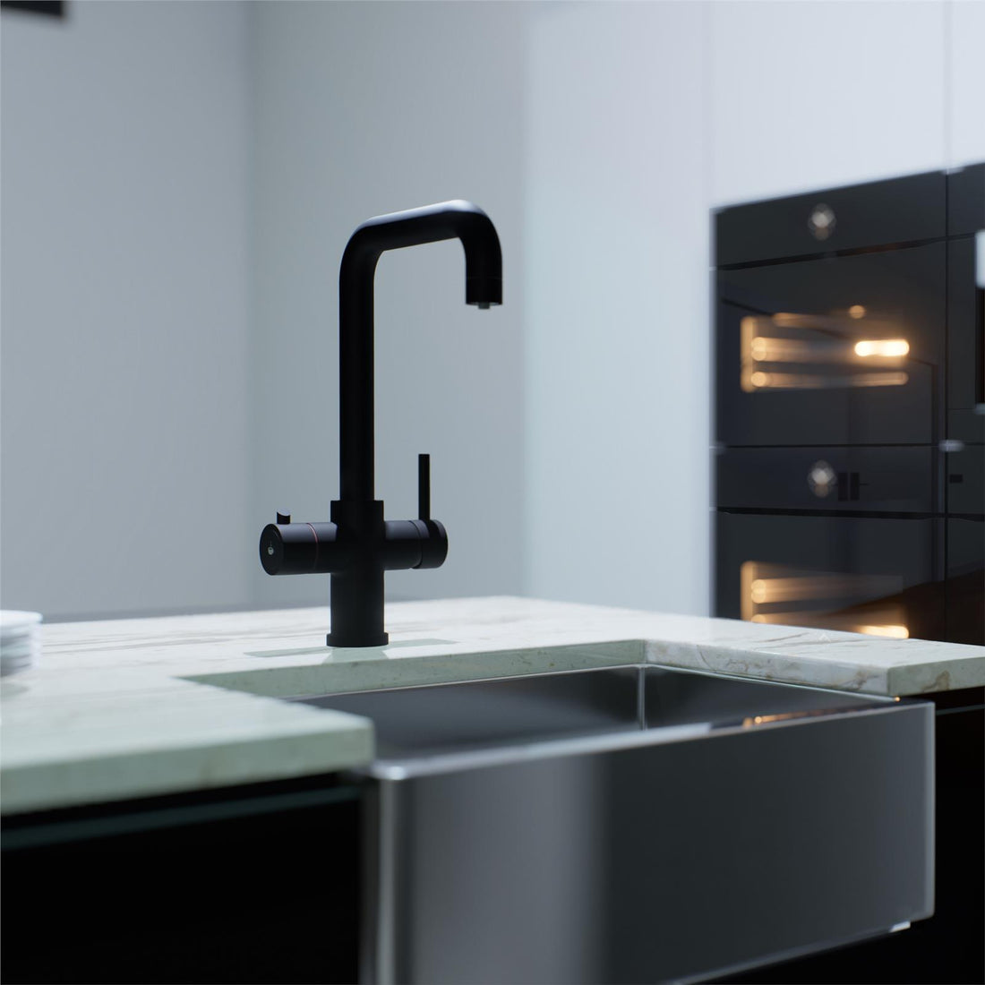 Liquida EBT311MB 3 in 1 Matt Black Instant Boiling Water Kitchen Tap