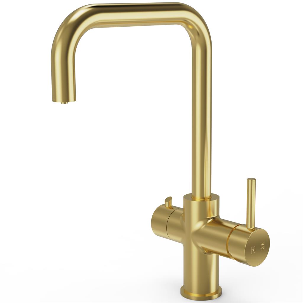 Liquida EBT411BR 4 In 1 Brushed Brass Kitchen Instant Boiling Hot Water Tap