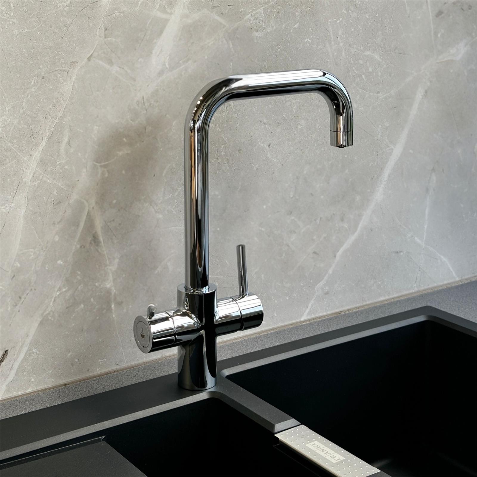 Liquida EBT411CH 4 In 1 Chrome Kitchen Instant Boiling Hot Water Tap