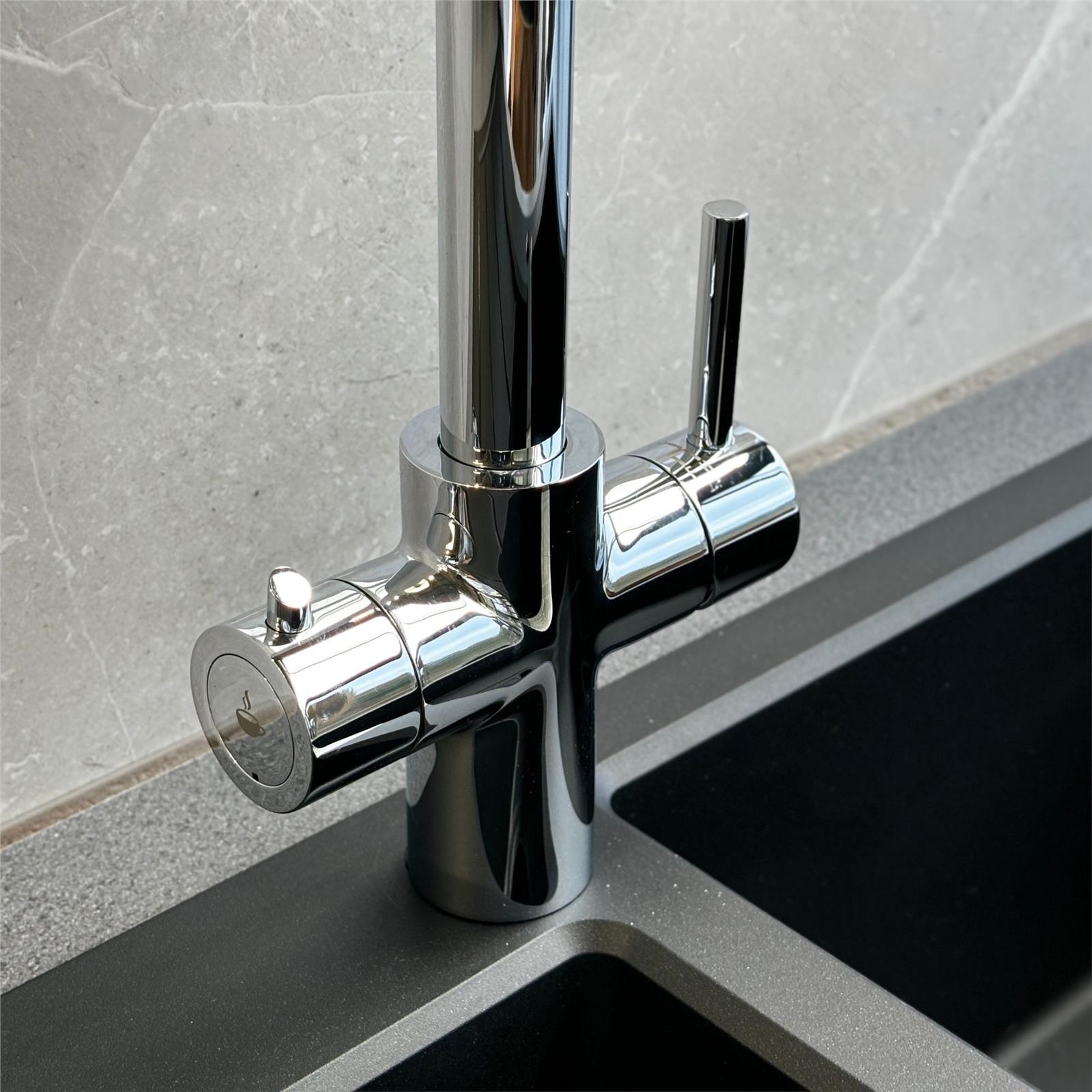 Liquida EBT411CH 4 In 1 Chrome Kitchen Instant Boiling Hot Water Tap