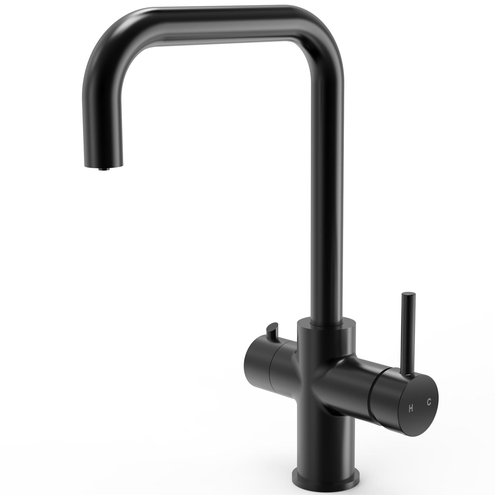 Liquida EBT411MB 4 In 1 Matt Black Instant Boiling Water Kitchen Tap